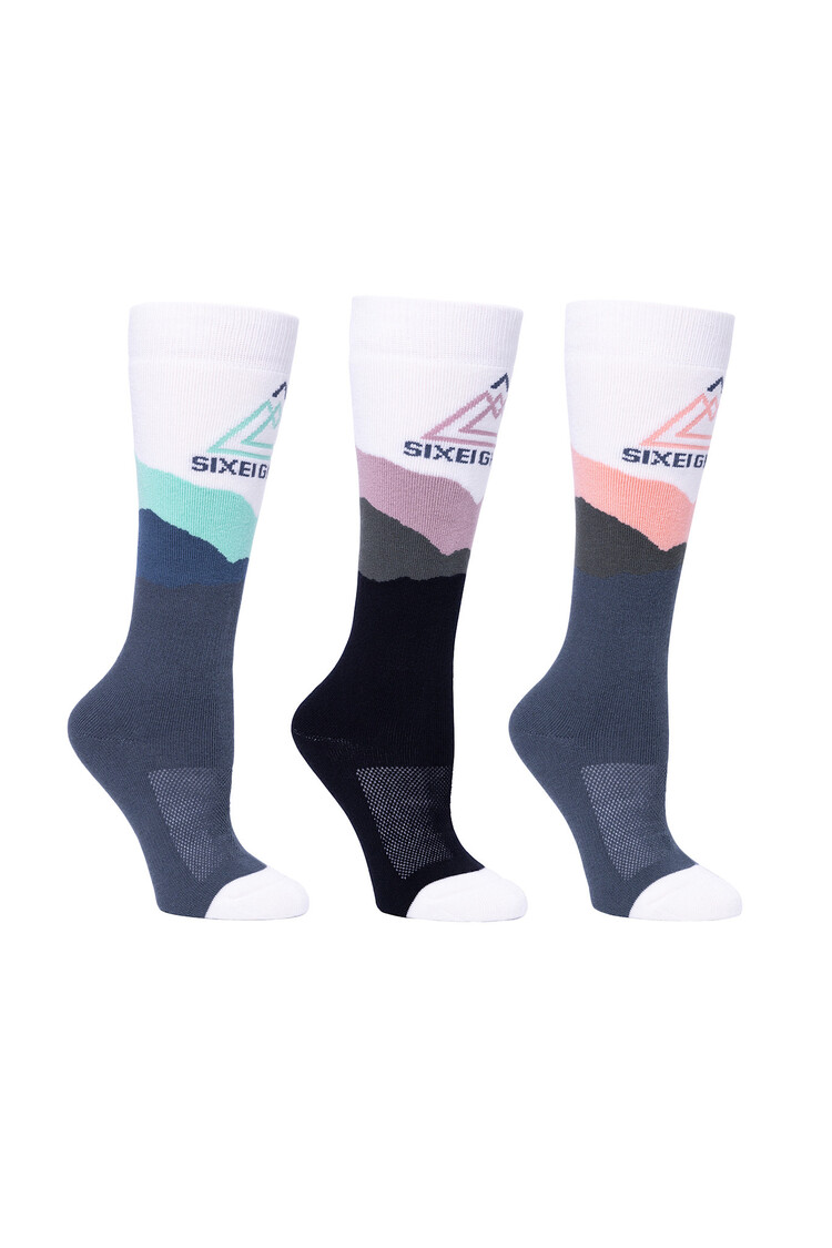 686 686 Layers Sock-3Pk (Womens) 2026 | Blue/Nectar/Dusty