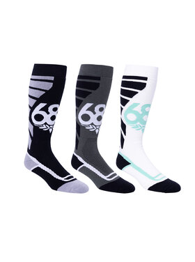 686 686 Strike Sock-3Pk (Mens) 2026 | Black/White/Cypress