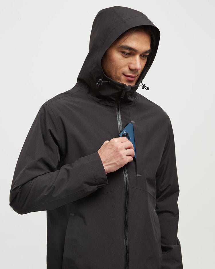 Tentree Tentree Nimbus Rain Jacket (Mens) | Meteorite Black