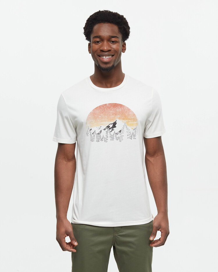 Tentree Tentree Mens Vintage Sunset T-Shirt | Vintage White Heather/Terra