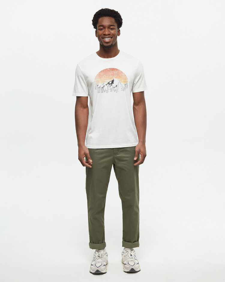 Tentree Tentree Mens Vintage Sunset T-Shirt | Vintage White Heather/Terra