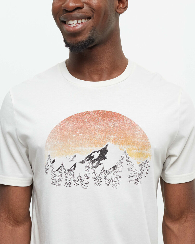 Tentree Tentree Mens Vintage Sunset T-Shirt | Vintage White Heather/Terra