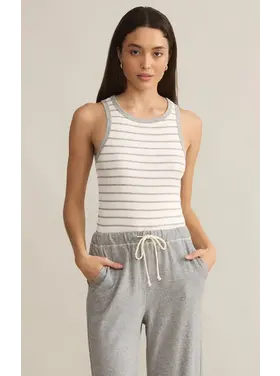 Z Supply Z Supply Hadley Striped Tank | Classic Heather Grey