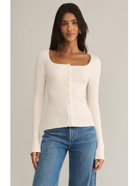 Z Supply Z Supply Emelie Button Up Sweater | Sea Salt