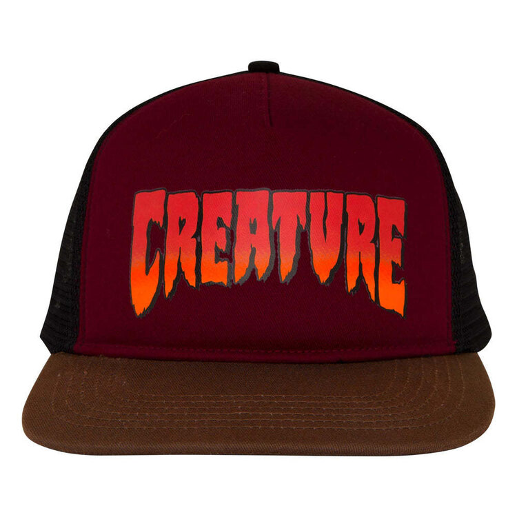 Creature Creature Creature Logo Trucker (Mens) | Burgundy/Grey