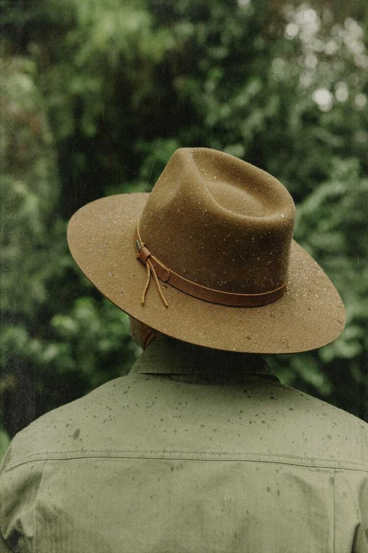 Brixton Brixton Hawkins Wthr Guard Cowboy Hat (Unisex) | Coffee