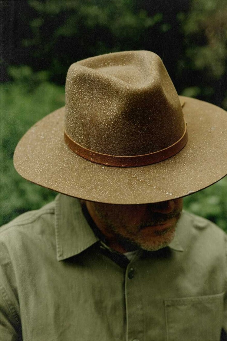 Brixton Brixton Hawkins Wthr Guard Cowboy Hat (Unisex) | Coffee