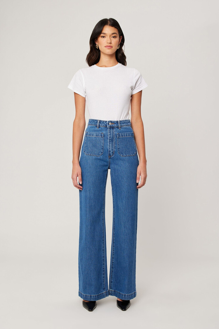 Rolla's Rollas Sailor Jean-Long (Womens) | Ashley Blue