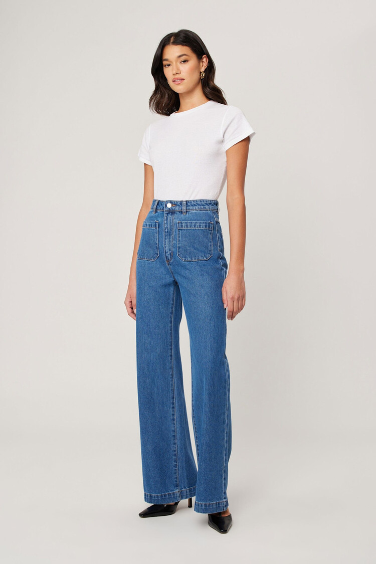 Rolla's Rollas Sailor Jean-Long (Womens) | Ashley Blue