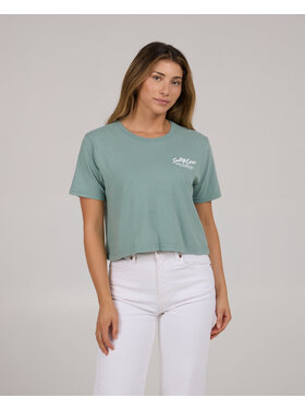 Salty Crew Salty Crew Fish Bowl Crop Tee (Womens) | Sage