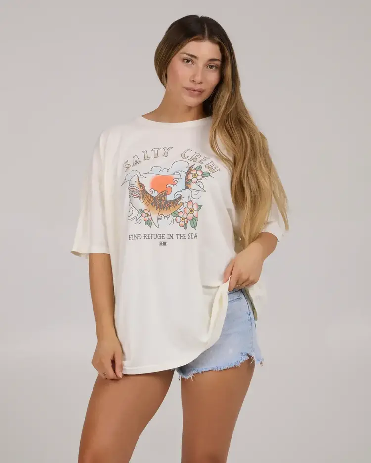 Salty Crew Salty Crew Hopper Cover Up Tee (Womens) | Off White