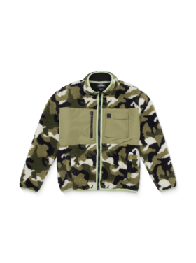 Volcom Volcom Camo Stone Zip Sherpa (Youth) | Olive