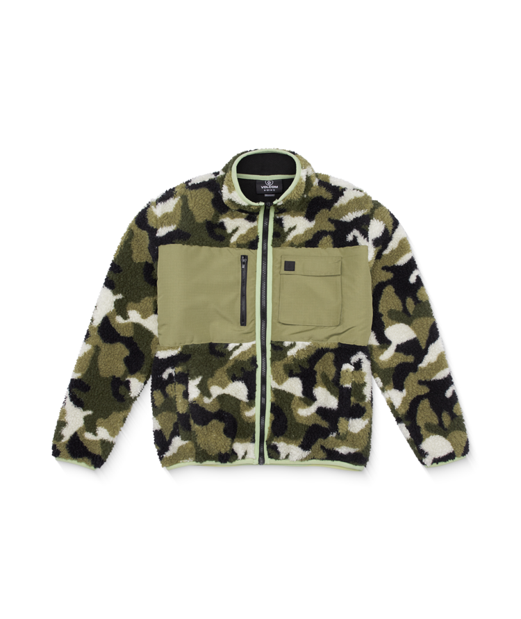 Volcom Volcom Camo Stone Zip Sherpa (Youth) | Olive