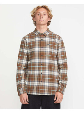 Volcom Volcom Caden Plaid Ls (Mens) | Dark Earth