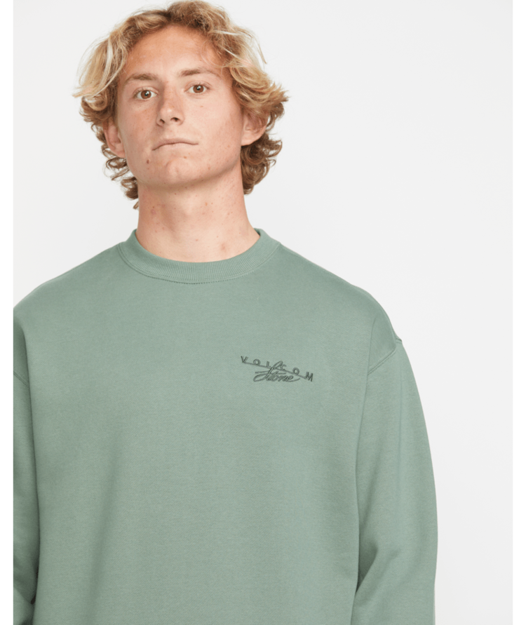 Volcom Volcom Calmstone Crew (Mens) | Light Olive