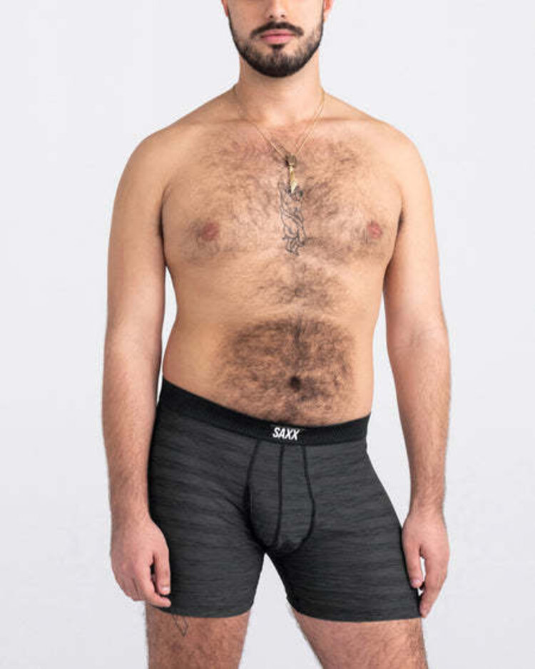 SAXX Saxx Droptemp Cooling Mesh Boxer Brief Fly | Black Heather