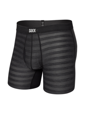 SAXX Saxx Droptemp Cooling Mesh Boxer Brief Fly | Black Heather