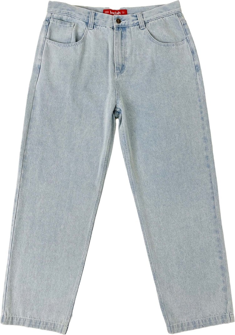 Loviah Loviah Og Baggy 5 Pocket Denim Pant (Mens) | White Blue Wash