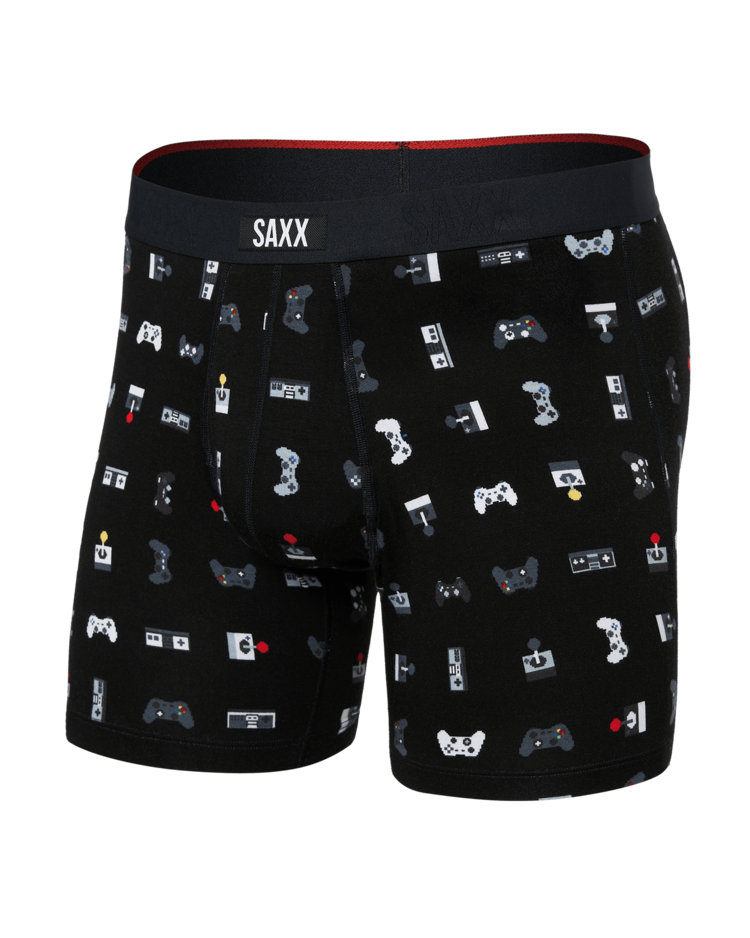SAXX Saxx Vibe Xtra Soft Comfort Boxer Brief Fly | Gamer-Black