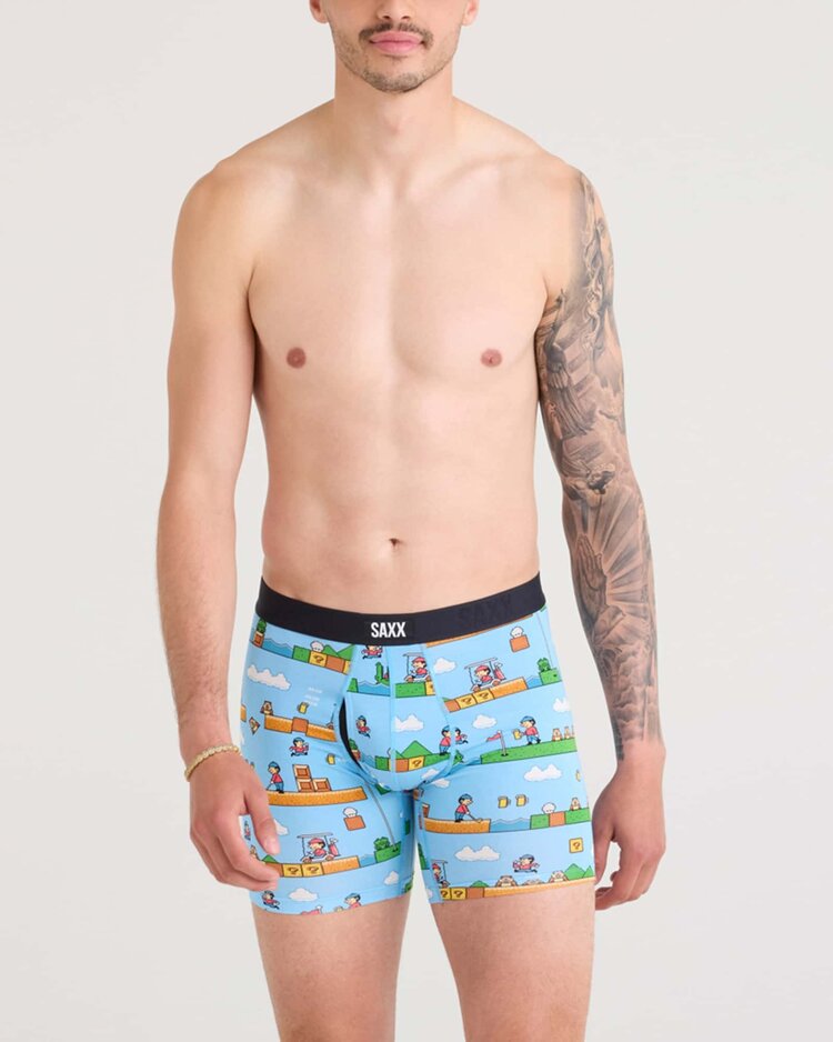 SAXX Saxx Vibe Xtra Soft Comfort Boxer Brief Fly | Out Of Bounds-Blue