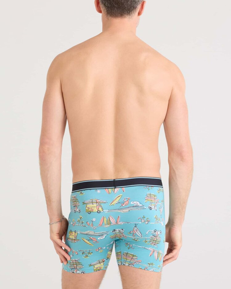 SAXX Saxx Daytripper Comfort Stretch Boxer Brief Fly | Beach Or Bust-Reef Blue
