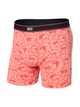 SAXX Saxx Daytripper Comfort Stretch Boxer Brief Fly | Parrot Party-Fusion Coral