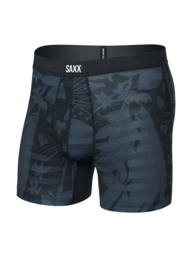SAXX Saxx Droptemp Cooling Mesh Boxer Brief Fly | Jungle Noir-Black