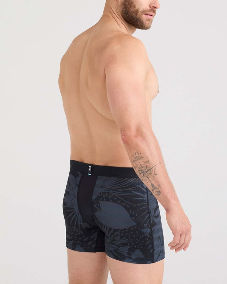 SAXX Saxx Droptemp Cooling Mesh Boxer Brief Fly | Jungle Noir-Black