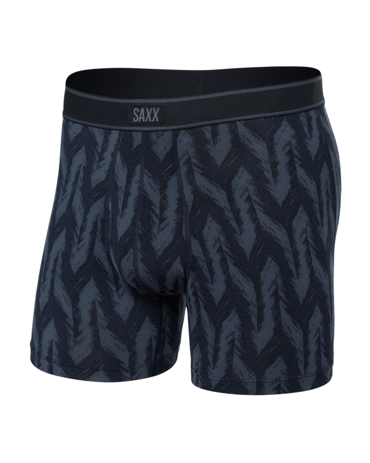 SAXX Saxx Daytripper Comfort Stretch Boxer Brief Fly | Ikat Chevron-Deep Navy