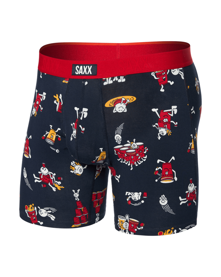 SAXX Saxx Vibe Xtra Soft Comfort Boxer Brief Fly | Party Foul-Dark Ink