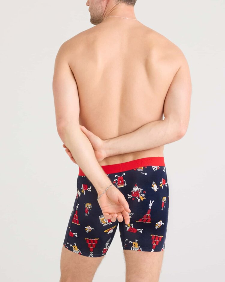 SAXX Saxx Vibe Xtra Soft Comfort Boxer Brief Fly | Party Foul-Dark Ink