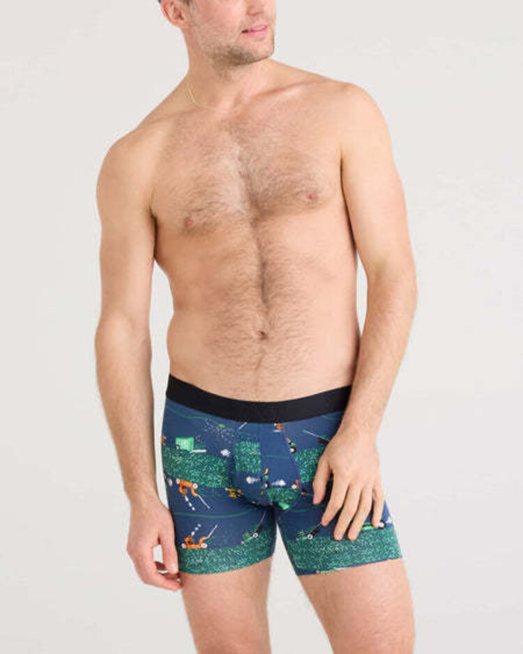 SAXX Saxx Droptemp Cooling Cotton Boxer Brief Fly-2Pk | Buzzcut/Black