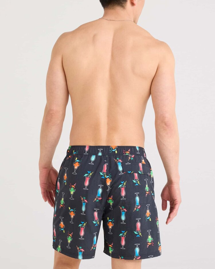 SAXX Saxx Go Coastal 2N1 Volley 5" | Swizzles & Straws-Black