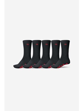 Globe Globe Og Logo Hi Crew Sock 5 Pack (Mens) | Black