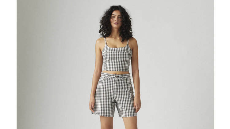 Levis Levis Jadine Denim Cami Tank (Womens) | Milo Mini Plaid Egret