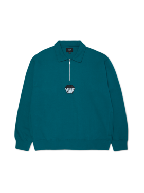 Huf Huf Big Block 1/4 Zip French Terry (Mens) | Sea Green