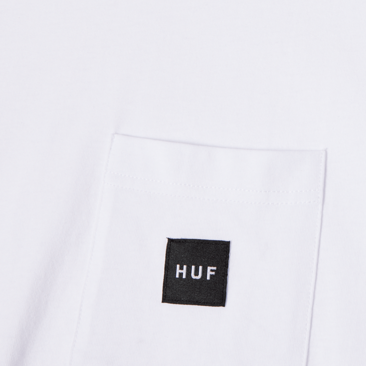 Huf Huf Set Box Logo S/S Pocket Tee (Mens) | White