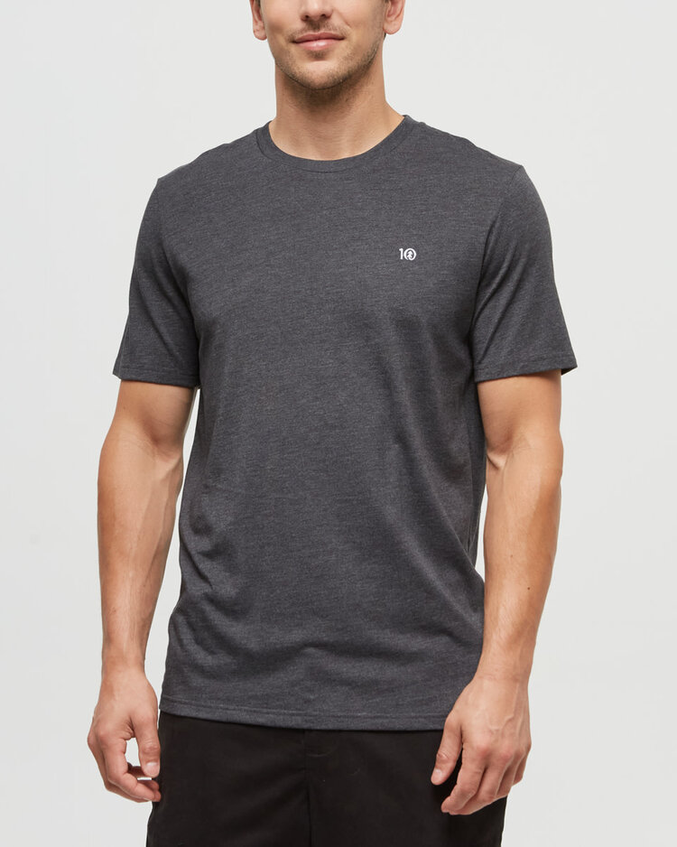 Tentree Tentree Embroidered Ten Tee (Mens) | Meteorite Black Htr