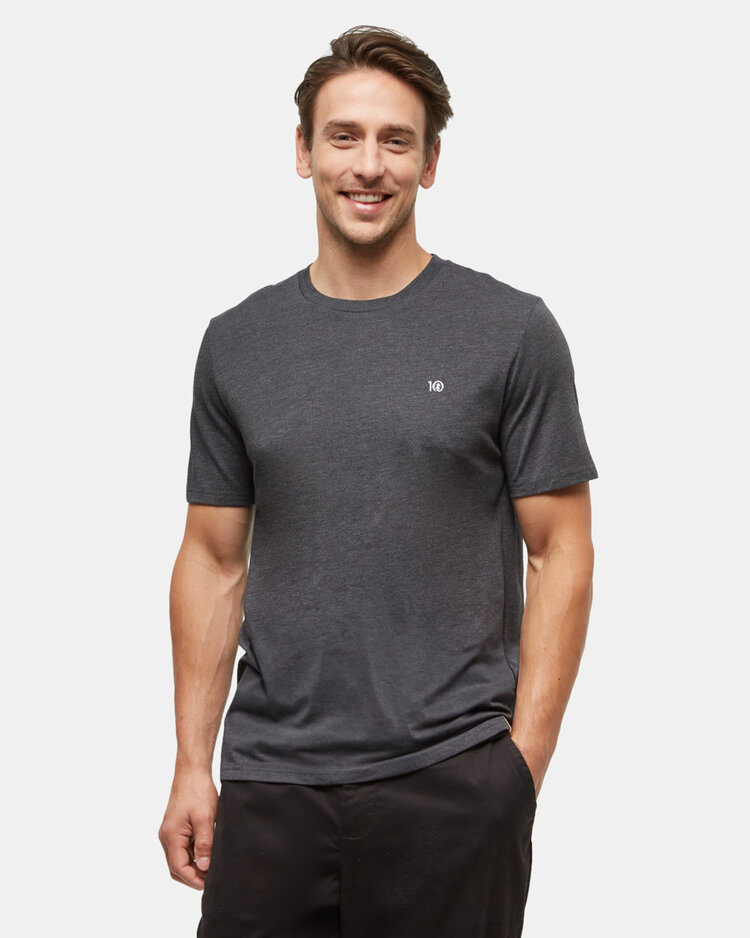 Tentree Tentree Embroidered Ten Tee (Mens) | Meteorite Black Htr