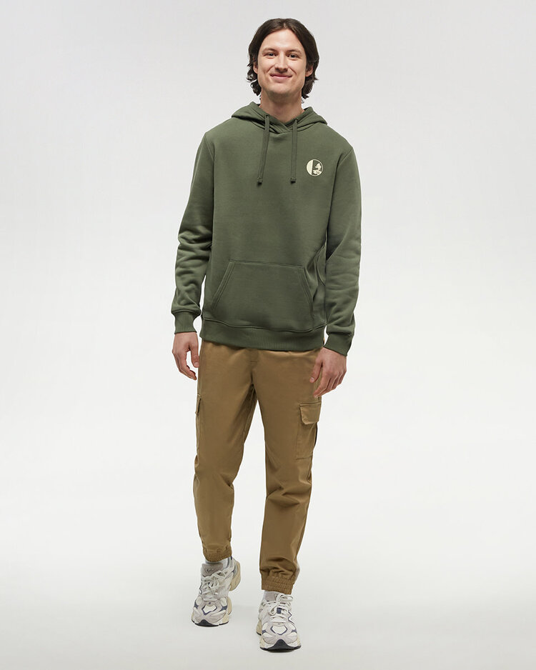 Tentree Tentree Linear Tree Hoodie (Mens) | Deep Olive/Sunray