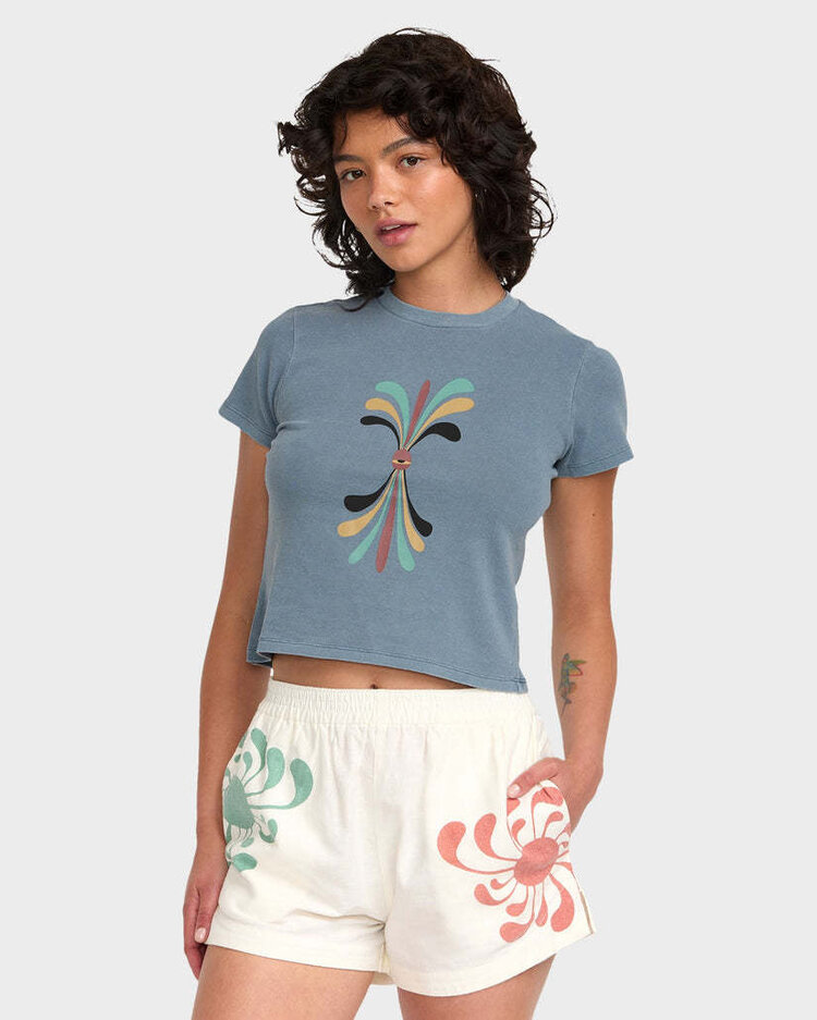 RVCA Rvca Lauryn Alvarez 411 Tee (Womens) | Vintage Navy