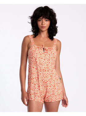 RVCA Rvca Mayfair Romper (Womens) | Orange