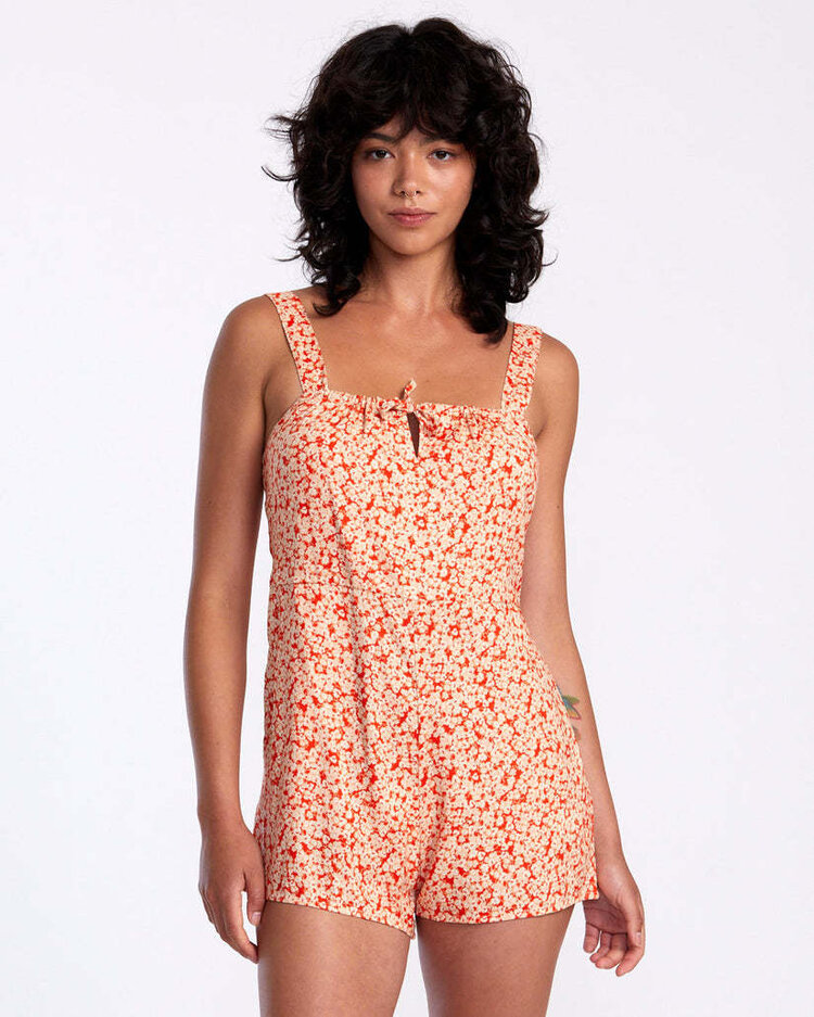 RVCA Rvca Mayfair Romper (Womens) | Orange