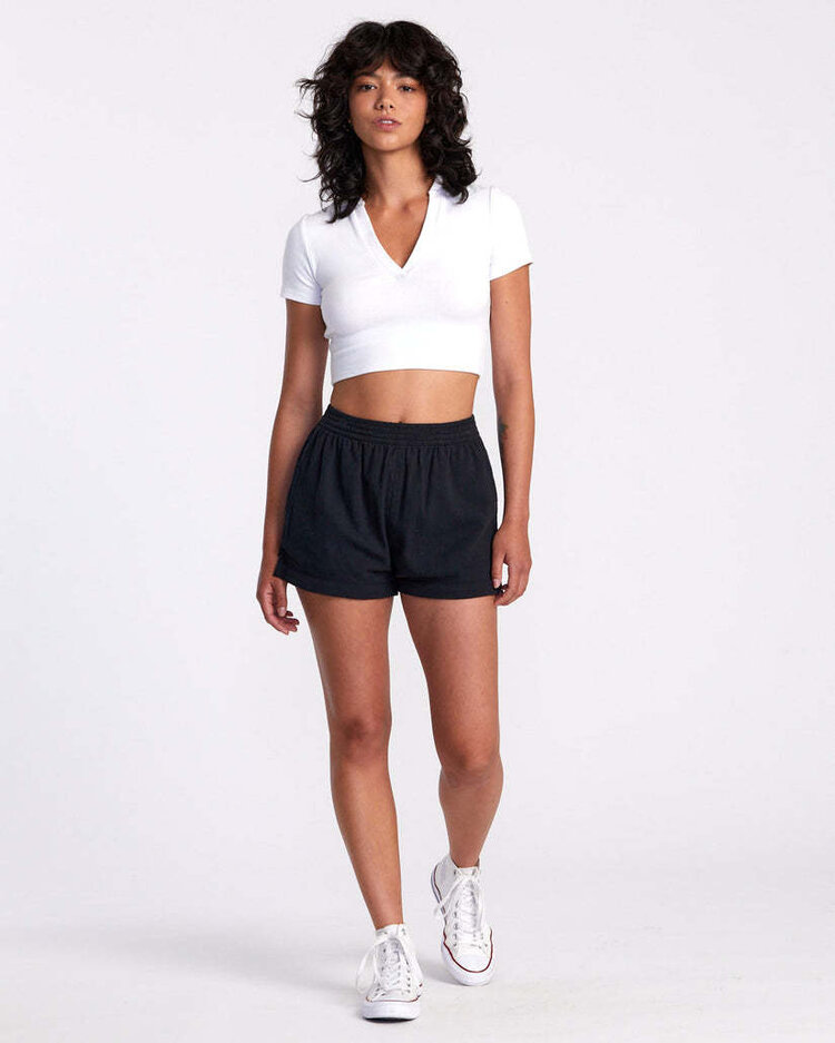 RVCA Rvca Sawyer Cotton Crinkle Short (Womens) | Rvca Black