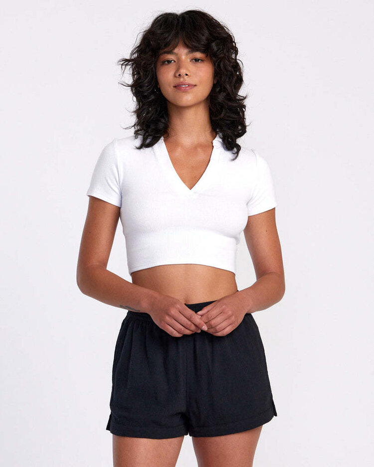 RVCA Rvca Sawyer Cotton Crinkle Short (Womens) | Rvca Black