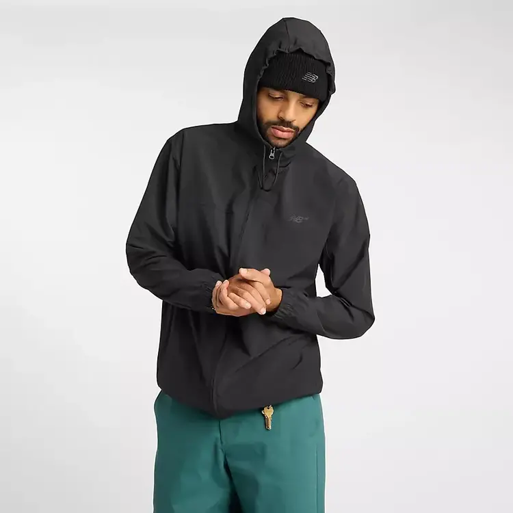 New Balance New Balance Woven Full-Zip Jacket (Mens) | Black