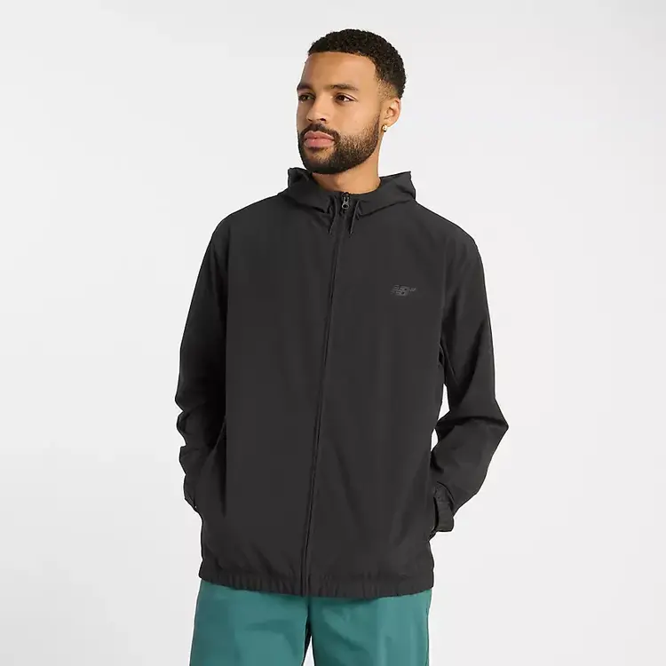 New Balance New Balance Woven Full-Zip Jacket (Mens) | Black