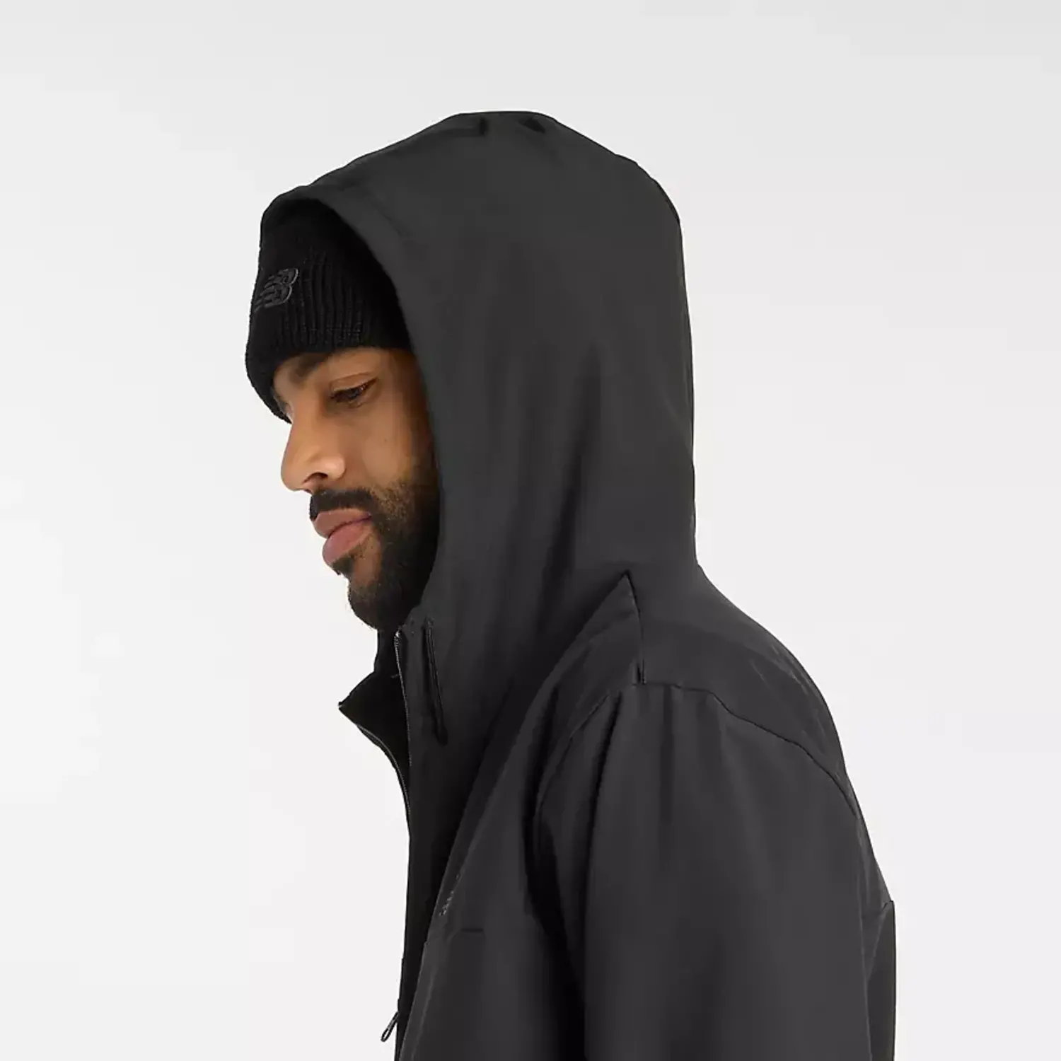 New Balance Woven Full-Zip Jacket (Mens) | Black - The Drop Rideshop