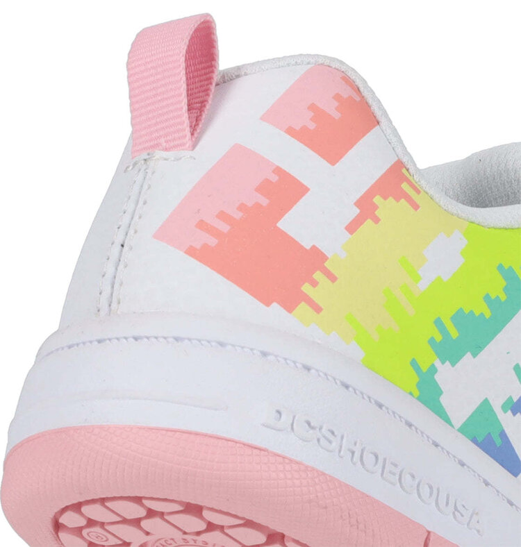 DC Dc Court Graffik (Youth) | White/Light Pink/Multi