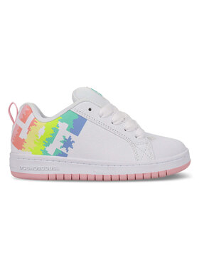 DC Dc Court Graffik (Youth) | White/Light Pink/Multi